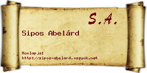Sipos Abelárd névjegykártya